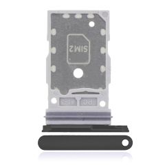Dual Sim Card Tray Compatible For Samsung Galaxy S24 5G / S24 Plus 5G (Onyx Black)  