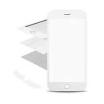 White iPhone 7 Plus Glass with Frame / OCA / Polarizer Pre-Installed