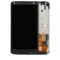 Black Droid Turbo 2 (XT1585 / 2015) / Moto X Force (XT1580 / 2015) (Genuine OEM) LCD Assembly With Frame