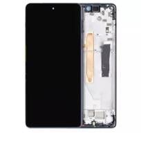 Refurbished Midnight Blue Motorola Edge 20 Pro (XT2153-1 / 2021) LCD Assembly With Frame