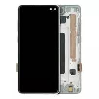 S30 Prism White Samsung Galaxy S10 Plus  LCD Assembly With Frame (Without Finger Print Sensor) (Aftermarket Plus: TFT)