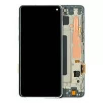 S30 Prism Green Samsung Galaxy S10  LCD Assembly With Frame (Without Finger Print Sensor) (Aftermarket Plus: TFT)