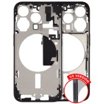 Pull Titanium Black iPhone 15 Pro (US Version) (Used OEM Pull: Grade A) (Black Titanium) Mid-Frame Housing With Power And Volume Button