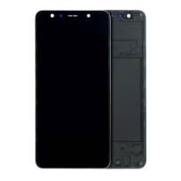 S30 Black Samsung Galaxy A7 (A750 / 2018) (Black) OLED Assembly With Frame (Aftermarket Plus)