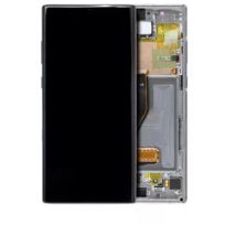 Pull Aura Glow Samsung Galaxy Note 10 Plus / 5G (Used OEM Pull: Grade A) (Aura Glow / Silver) OLED Assembly With Frame