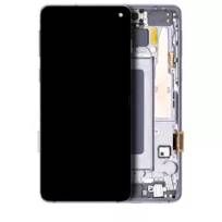 Service Pack Prism Black Samsung Galaxy S10  (Prism / Ceramic Black) OLED Assembly With Frame