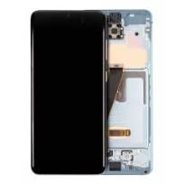 Service Pack Cloud Blue Samsung Galaxy S20 5G (Non-Verizon 5G UW Frame) OLED Assembly With Frame
