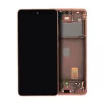Refurbished Cloud Orange Samsung Galaxy S20 FE 4G / 5G   (R8 Version) OLED Assembly With Frame