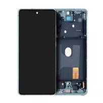 Refurbished Cloud Mint Samsung Galaxy S20 FE 4G / 5G   (R8 Version) OLED Assembly With Frame
