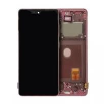 Refurbished Cloud Red Samsung Galaxy S20 FE 4G / 5G   (R8 Version) OLED Assembly With Frame