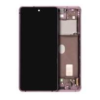 Service Pack Cloud Lavender Samsung Galaxy S20 FE 4G / 5G OLED Assembly With Frame