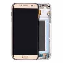 S30 Gold Platinum Samsung Galaxy S7 Edge (All US Models / G935A)  OLED Assembly With Frame (Aftermarket Plus)