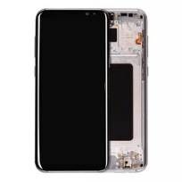Refurbished Arctic Silver Samsung Galaxy S8 Plus OLED Assembly With Frame