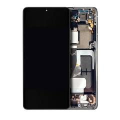 Service Pack Phantom Black Samsung Galaxy S21 Ultra 5G OLED Assembly With Frame