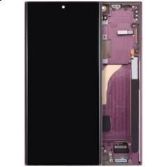 Service Pack Burgundy Samsung Galaxy S22 Ultra 5G OLED Assembly With Frame
