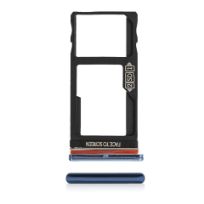 Blue Motorola One Fusion Plus (XT2067-2 / 2020) (Genuine OEM) Sim Tray (Dual Sim)
