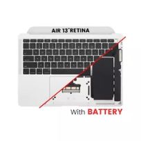 Pull Silver MacBook Air 13" Retina (A1932 / Late 2018 / Early 2019 / Mid 2019) (US English) (Used OEM Pull: Grade B) Top Case Assembly With Battery And Keyboard