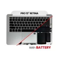 Pull  MacBook Pro 13" Retina (A1425 / Late 2012 / Early 2013) (US Keyboard) (Used OEM Pull: Grade New) Top Case Assembly With Battery And Keyboard