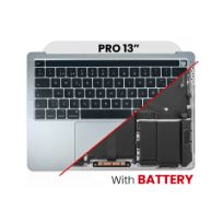 Silver MacBook Pro 13" (A2251 / Mid 2020) (UK Keyboard) Top Case Assembly With Battery And Keyboard