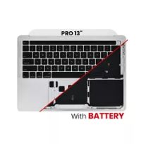 Silver MacBook Pro 13" (A2338 / Late 2020)  (US Keyboard) Top Case Assembly With Battery And Keyboard
