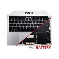 Silver MacBook Pro 13" Touch Bar (A1706 / Late 2016) (US Keyboard) Top Case Assembly With Battery And Keyboard