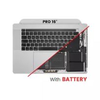 Pull Space Gray MacBook Pro 16" (A2141 / Mid 2019) (UK English) (Used OEM Pull: Grade A) Top Case Assembly With Battery And Keyboard