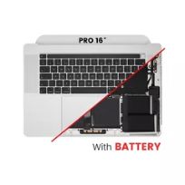 Pull Silver MacBook Pro 16" (A2141 / Mid 2019) (UK English) (Used OEM Pull: Grade New) Top Case Assembly With Battery And Keyboard