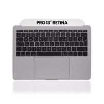 Pull Space Gray MacBook Pro 13" Retina (A1708 / Late 2016) (UK Keyboard) (Used OEM Pull: Grade B/C) Top Case With Keyboard & Trackpad