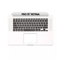 Pull MacBook Pro 15" Retina (A1398 / Mid 2015) (US English) (Used OEM Pull: Grade A) Top Case With Keyboard And Microphone
