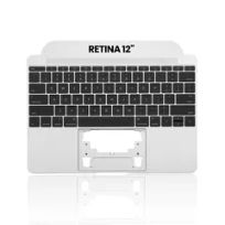 Pull Silver MacBook Retina 12" (A1534 / Early 2016 / Mid 2017) (US English) (Used OEM Pull: Grade New) Top Case With Keyboard And Microphone