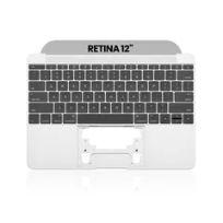 Pull Space Gray MacBook Retina 12" (A1534 / Early 2016 / Mid 2017) (US English) (Used OEM Pull: Grade New) Top Case With Keyboard And Microphone