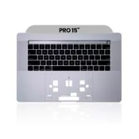 Pull Silver MacBook Pro 15" Touch Bar (A1990 / Late 2018 / Early 2019) (US English) (Used OEM Pull: Grade New) Top Case With Keyboard