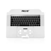 Pull Silver MacBook Pro 15" Touch Bar (A1990 / Late 2018 / Early 2019) (UK English) (Used OEM Pull: Grade New) Top Case With Keyboard