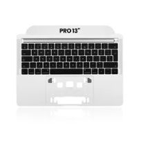 Pull Silver MacBook Pro 13" W/ Touch Bar (A1706 / Late 2016 / Mid 2017) (UK English) (Used OEM Pull: Grade New) Top Case With Keyboard