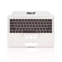Pull Silver MacBook Pro 13" W/ Touch Bar (A1706 / Late 2016 / Mid 2017) (US English) (Used OEM Pull: Grade New) Top Case With Keyboard