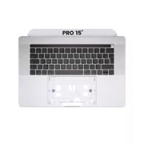 Silver MacBook Pro 15" W/ Touch Bar (A1707 / Late 2016 / Mid 2017) (French Keyboard) Top Case With Keyboard